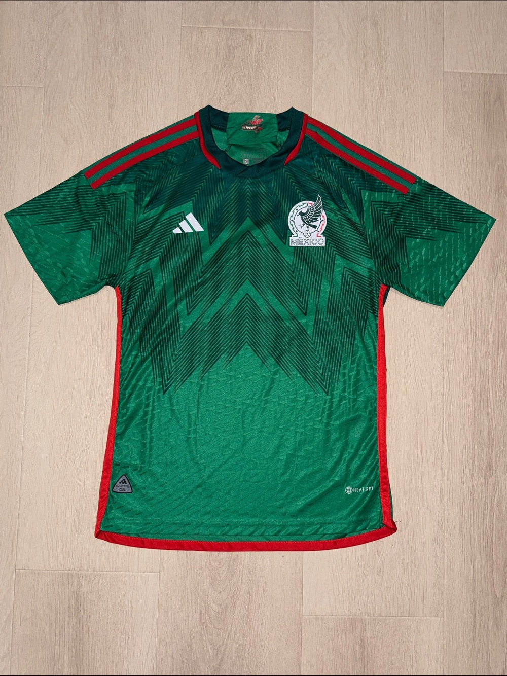 Adidas Mexico Authentic World Cup 2022 Qatar Green & Red Soccer Jersey